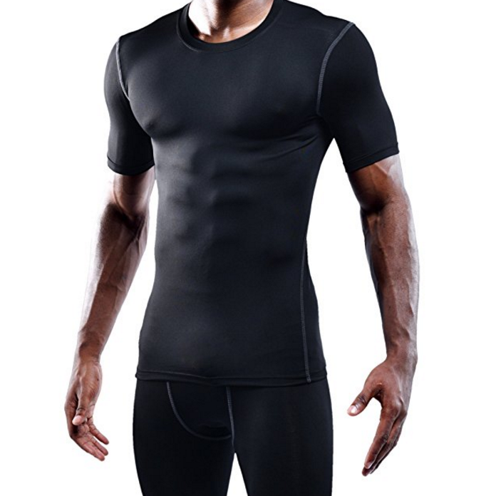 Mens 3 Pcs Athletic Compression Under Base Layer Sport Shirt Image 3