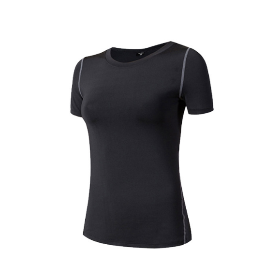 Womens short sleeve T-shirt Quick dry Breathable Tops Yoga Running Fitness Image 3