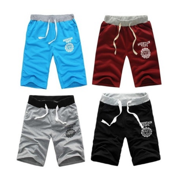 Casual Short Solid Workout Shorts Mens Casual Exercise Boardshorts Image 1