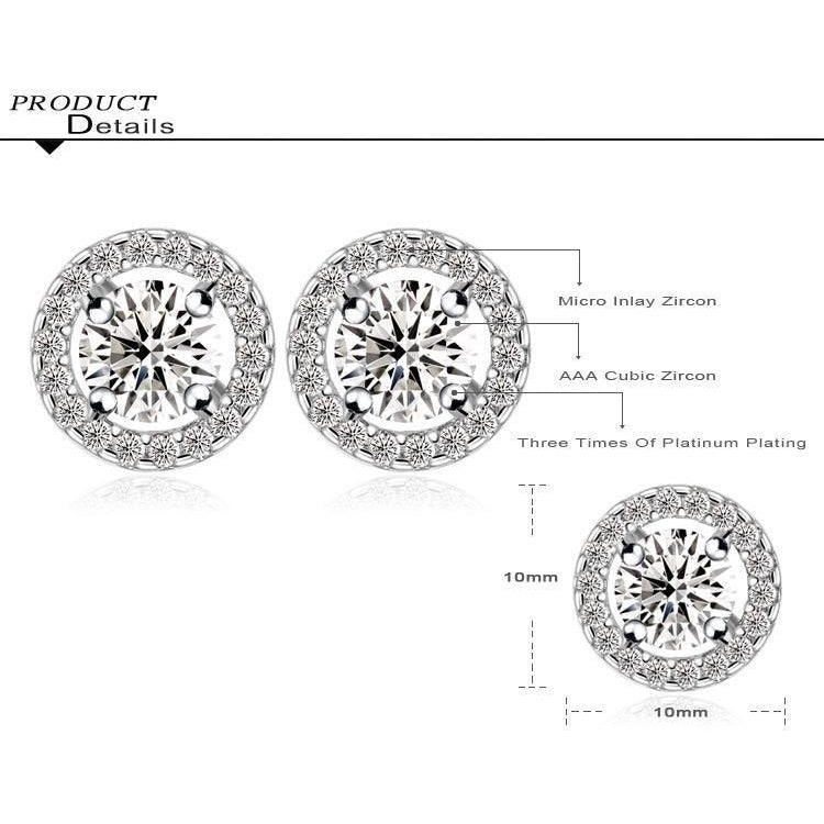 Fashion Wedding Jewelry Set Silver Color Zirconia Pendant/Earrings Set For Women Gift Fine Jewelry CST0003-B Image 2