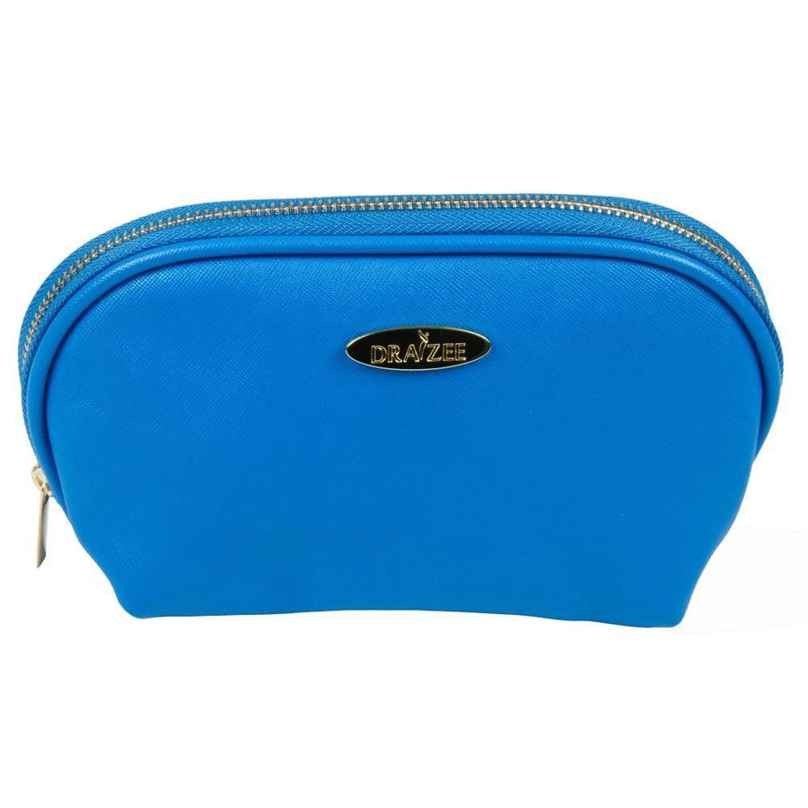 Deep Blue Draizee Fashion PU Leather Cosmetic and Travel Accessory Bag Image 1