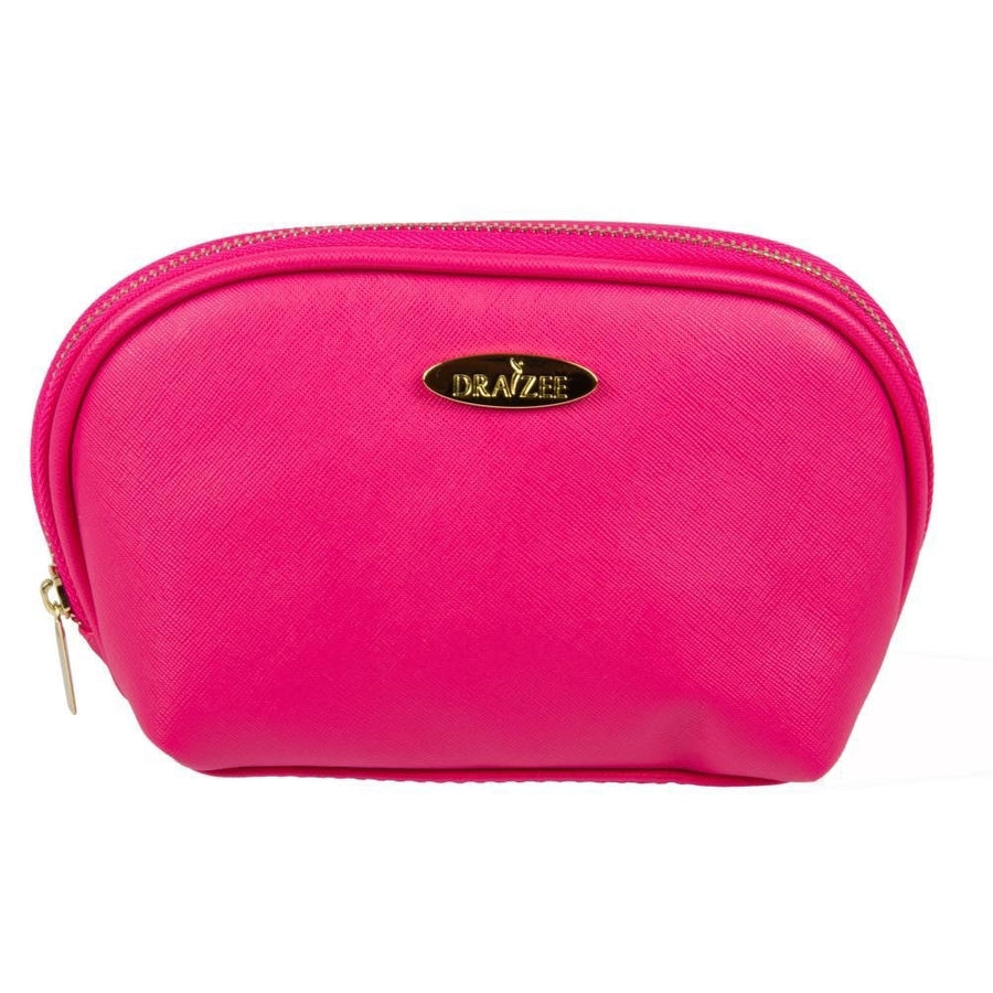 Hot Pink Draizee Fashion PU Leather Cosmetic and Travel Accessory Bag Image 1