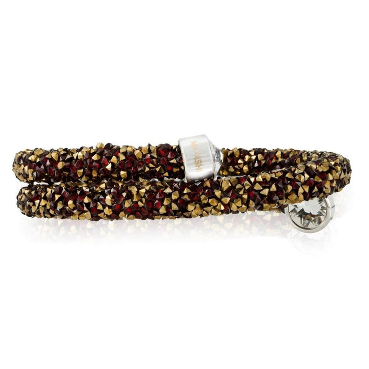 Matashi Krysta Red and Gold Wrap Around Luxurious Crystal Bracelet Image 4