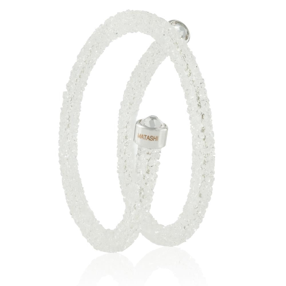 Matashi Krysta White Wrap Around Luxurious Crystal Bracelet By Matashi Image 2