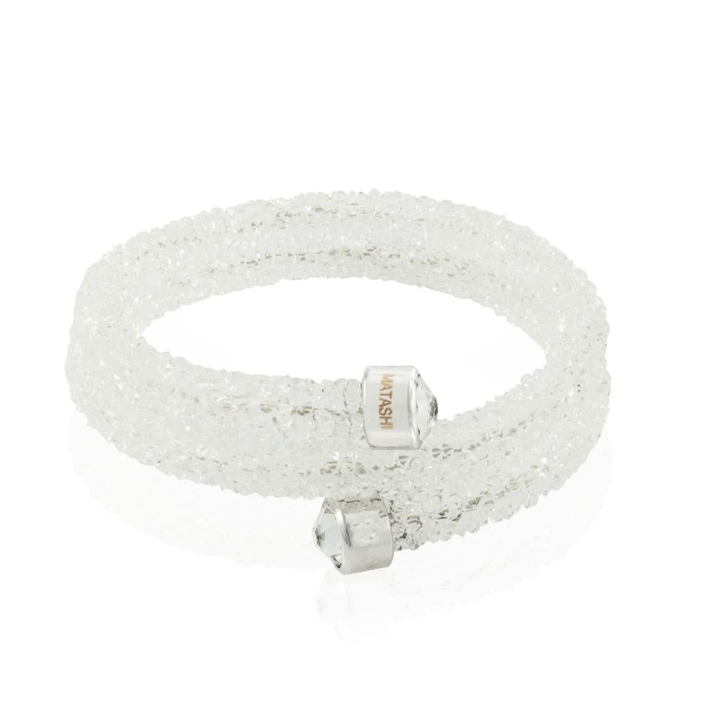 Matashi Krysta White Wrap Around Luxurious Crystal Bracelet By Matashi Image 3