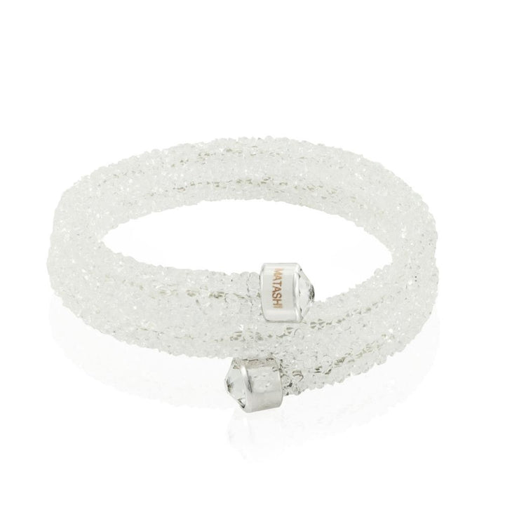 Matashi Krysta White Wrap Around Luxurious Crystal Bracelet By Matashi Image 3