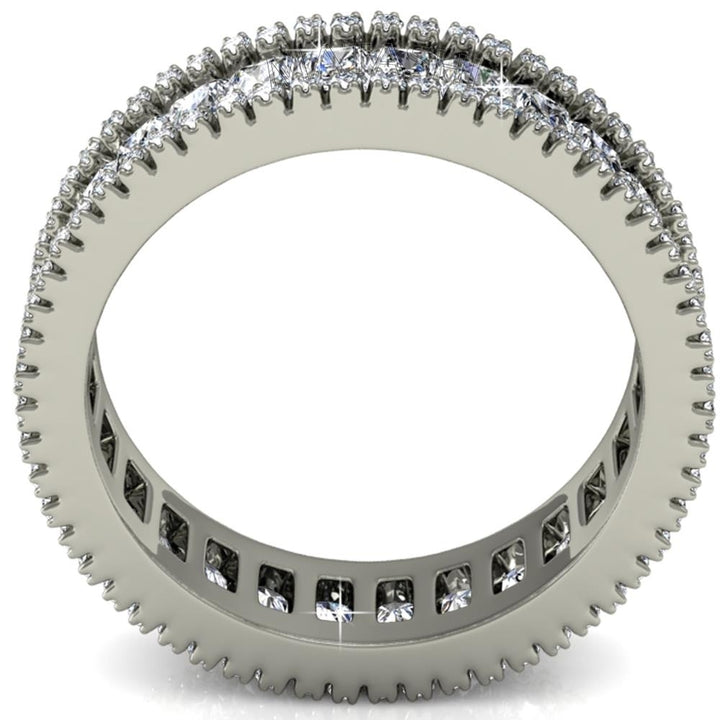 18k White Gold-Plated Eternity Ring for Women (size 8) Image 4