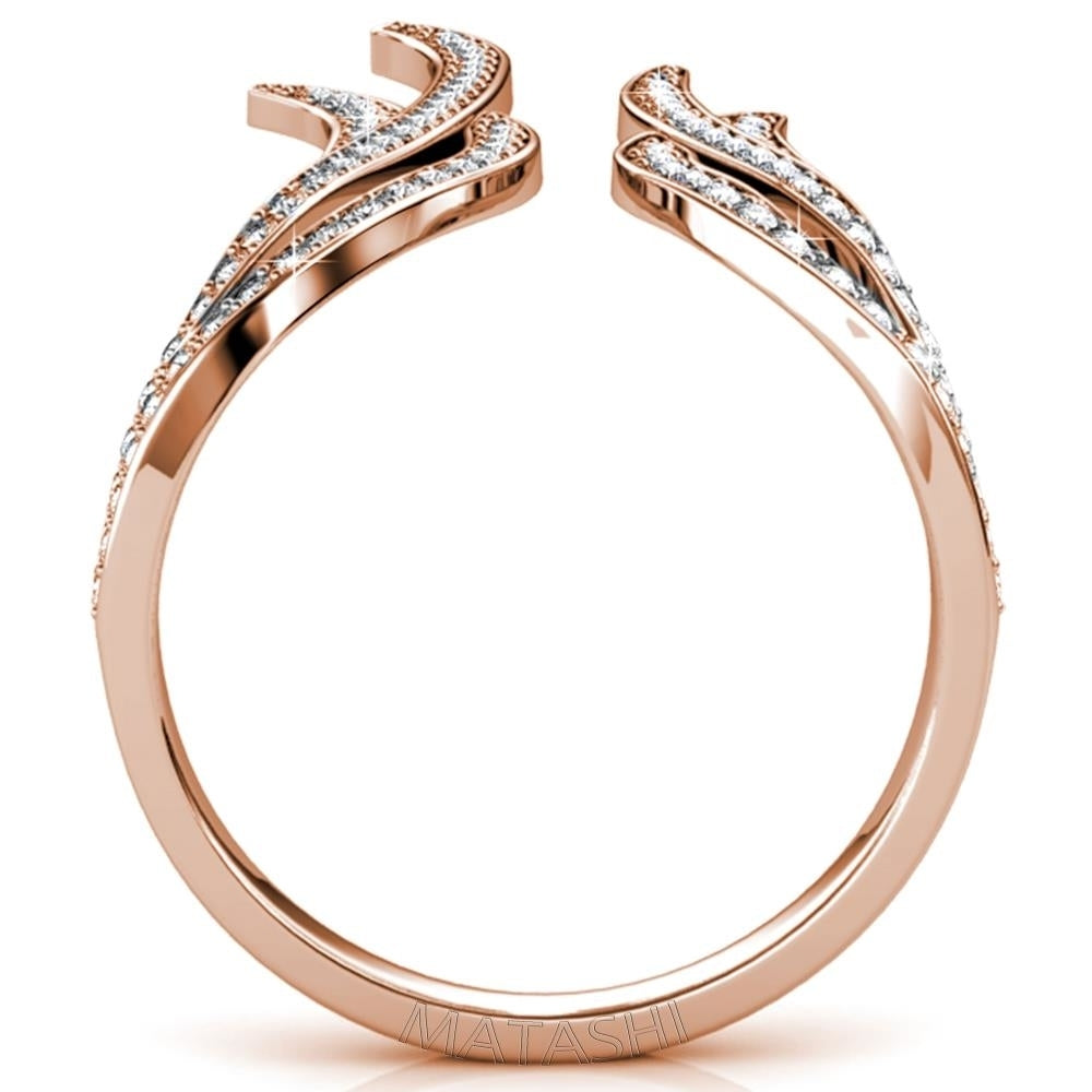 Rose Gold Plated Open Style Ring for Women size 6 Image 4