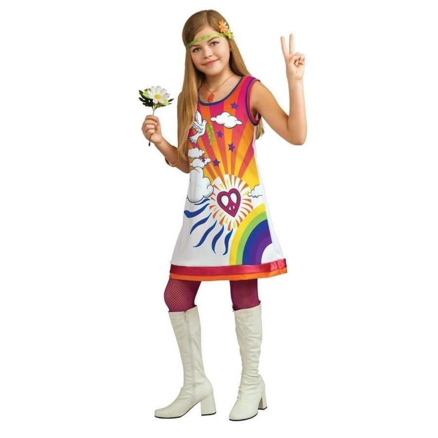 Sunshine Dreamer 60s/70s Hippie Girls size M 8/10 Groovy Costume Dress Rubies Image 1
