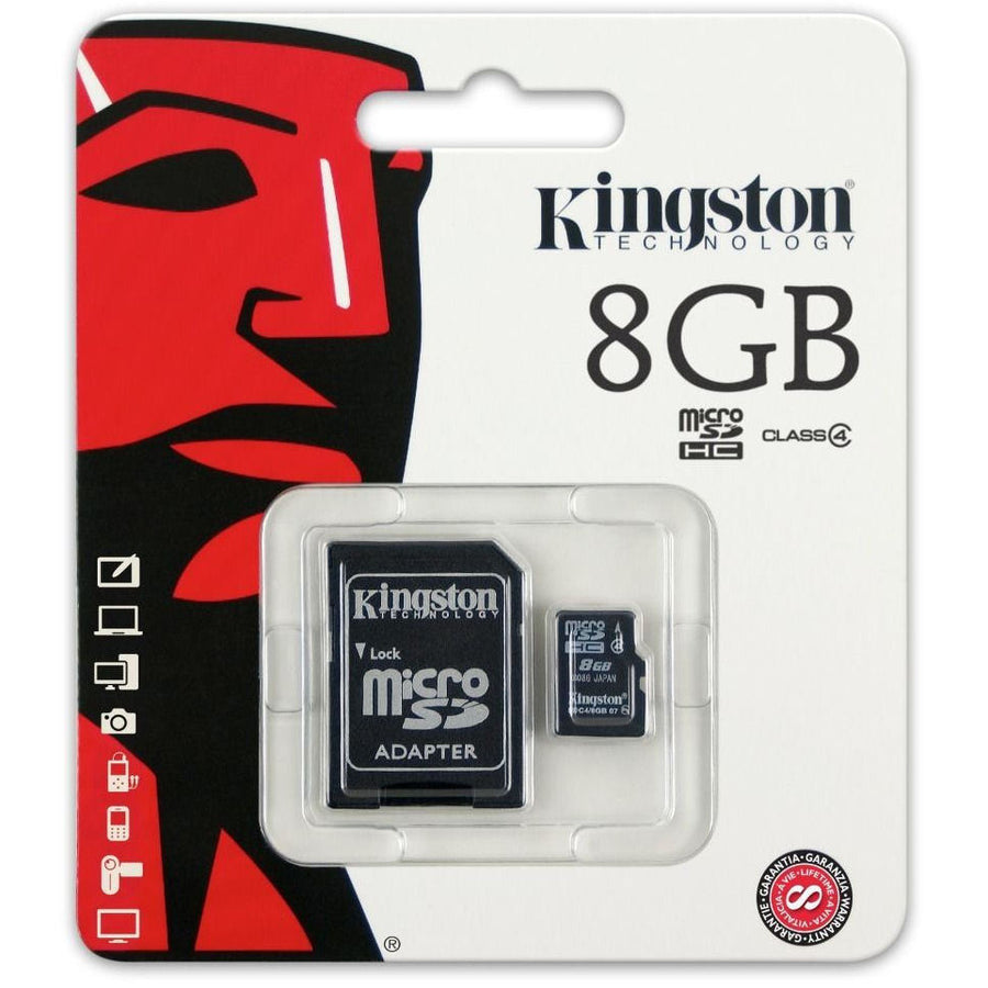 Class 4 Kingston Ultra Micro SD Memory Card 8GB Image 1