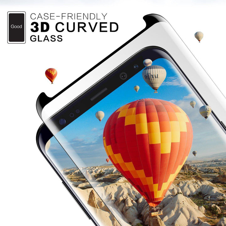 Samsung Galaxy S9 Plus 3D Curved Tempered Glass Screen Protector - Black Image 4