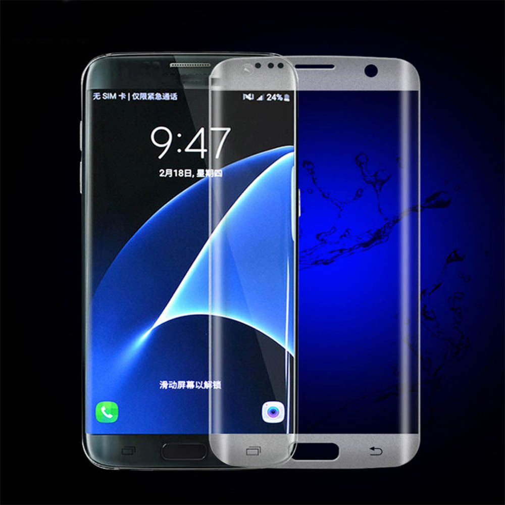 Samsung Galaxy S7 Edge Tempered Glass Screen Protector FULL COVER Image 1