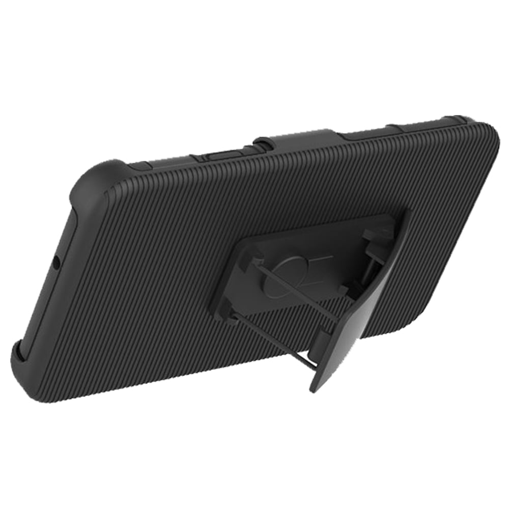 HTC Bolt Armor Belt Clip Holster Case - Black Image 2