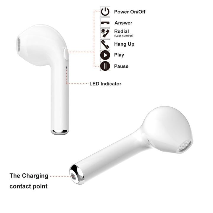 Wireless Bluetooth HeadphonesEarbuds Stereo for Apple AirPods iPhone 88 plusX77 plus6s6S Plus with Charging Case Image 7