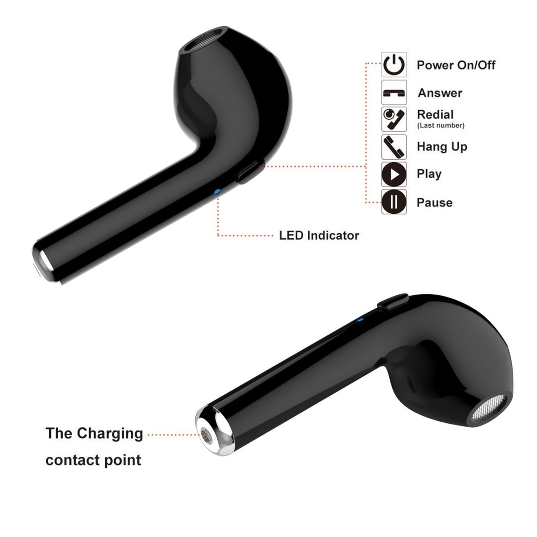 Wireless Bluetooth HeadphonesEarbuds Stereo for Apple AirPods iPhone 88 plusX77 plus6s6S Plus with Charging Case Image 10