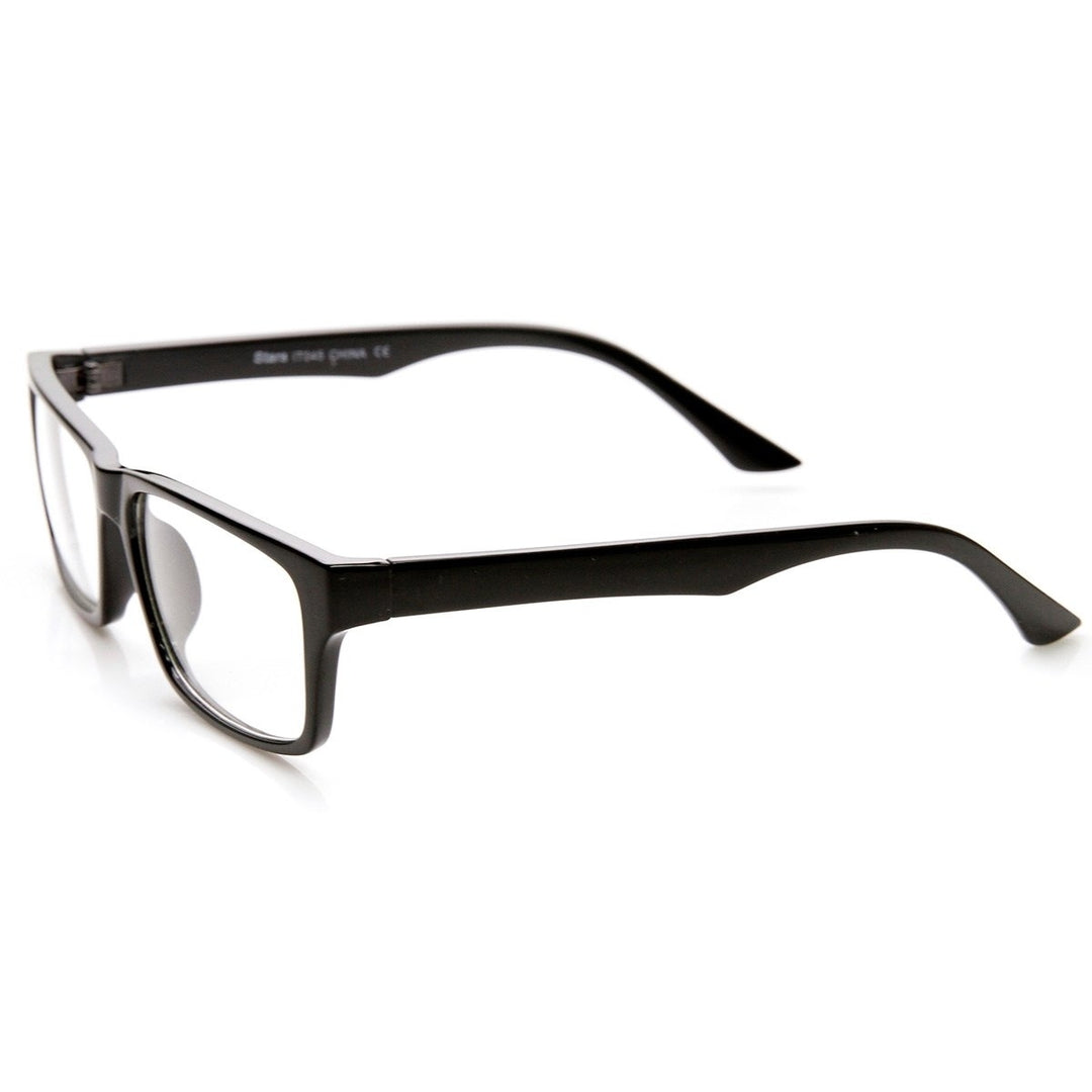 Modern Fashion Basic Mod Rectangular Clear Lens Glasses Image 3