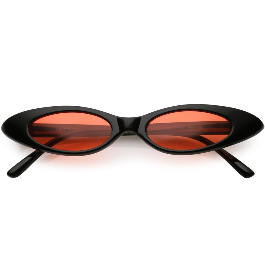 Ultra Thin Extreme Oval Sunglasses Color Tinted Lens 47mm Image 1
