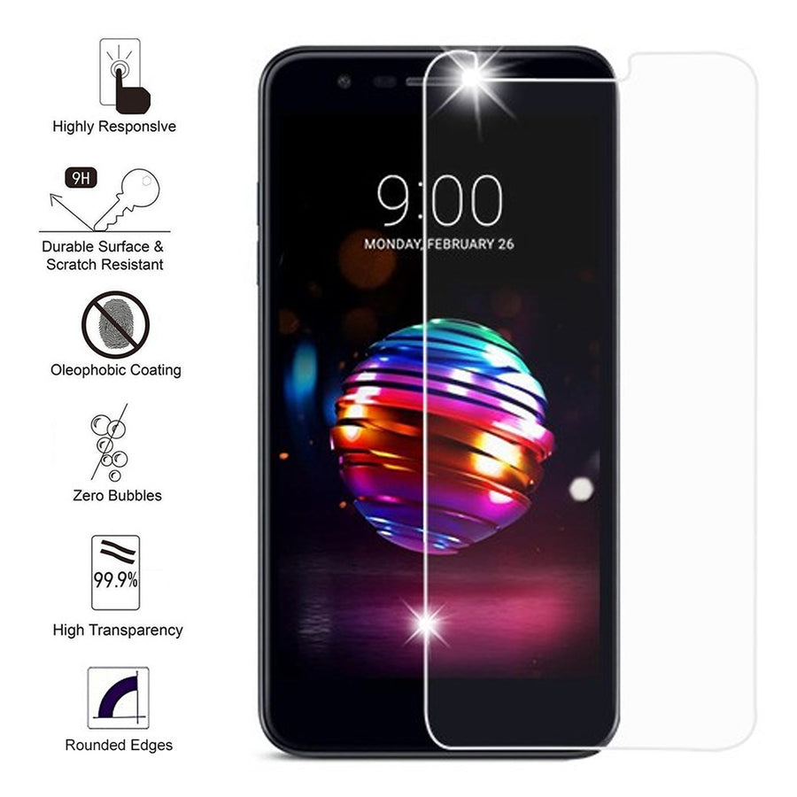 LG K30 / X410 / K10 2018 / MS425 9H High Definition Anti-Fingerprint Bubble Free Scratch Resistant Tempered Glass Screen Image 1