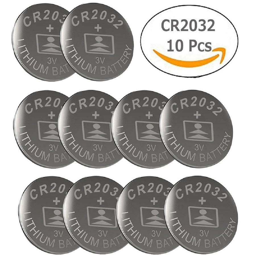 [10-Pack] CR2032 3V Lithium Battery - For WatchesGarage Doors and More Image 1