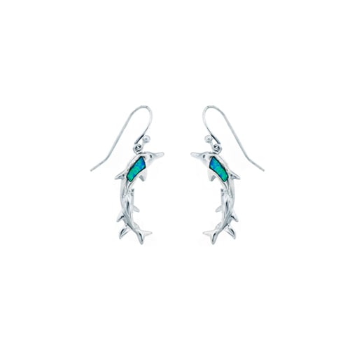Sterling Silver  Dolphin Earring Image 1