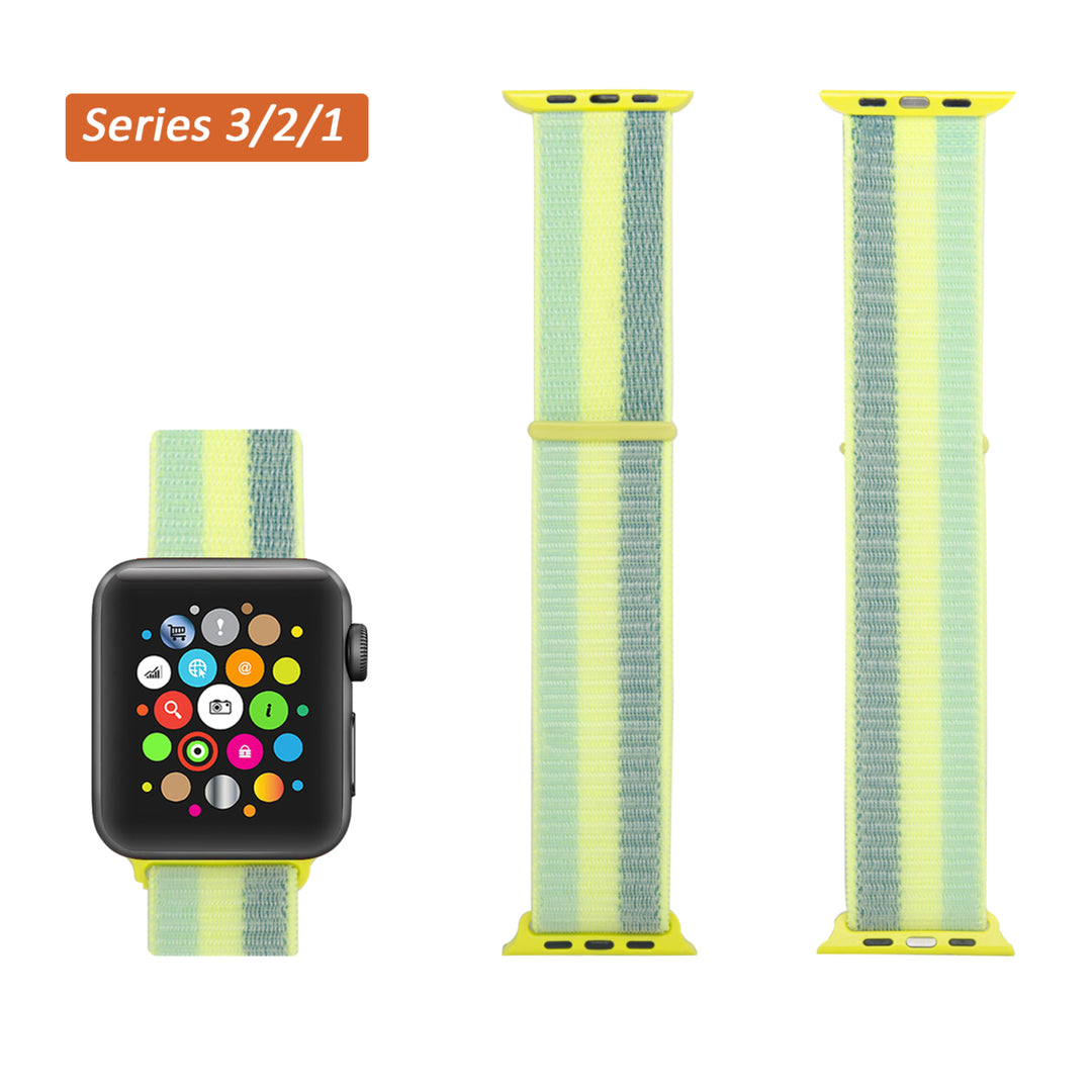 Navor Soft Breathable Woven Nylon Replacement Sport Loop Band for Apple Watch Series 3,2,1 - 42MM Image 4