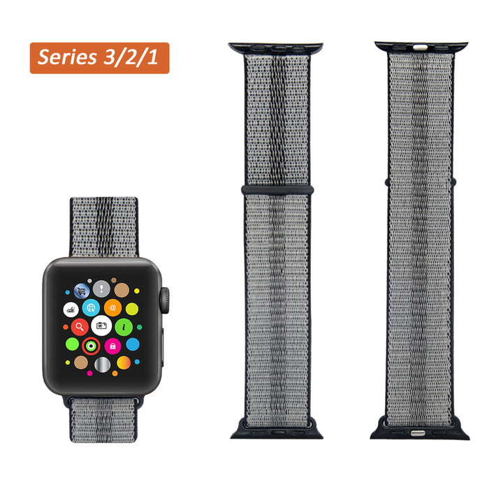 Navor Soft Breathable Woven Nylon Replacement Sport Loop Band for Apple Watch Series 3,2,1 - 42MM Image 3
