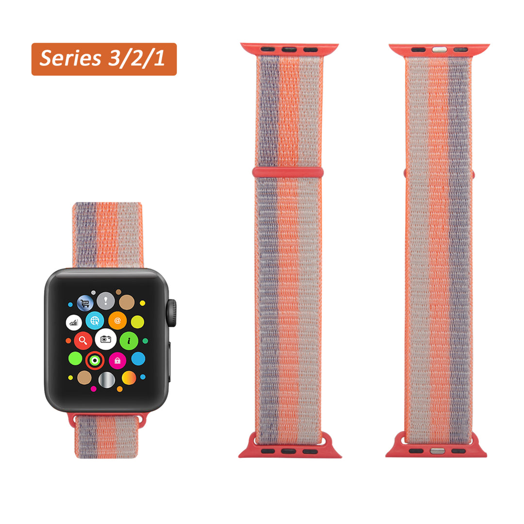 Navor Soft Breathable Woven Nylon Replacement Sport Loop Band for Apple Watch Series 3,2,1 - 42MM Image 4