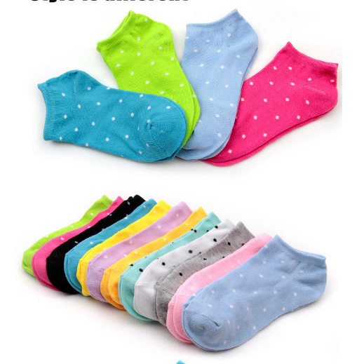 10Pcs Version Of The Candy-colored Socks Solid Color Cotton Socks Warm Socks Short Socks Boat Socks Image 2