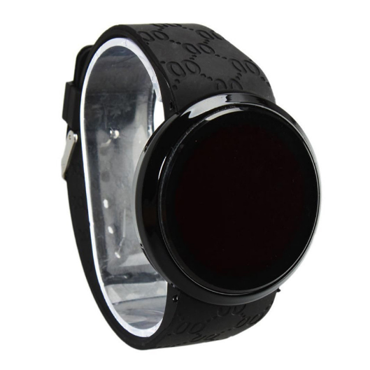 Fashion Waterproof Men LED Touch Screen Day Date Silicone Wrist Watch Black Image 2