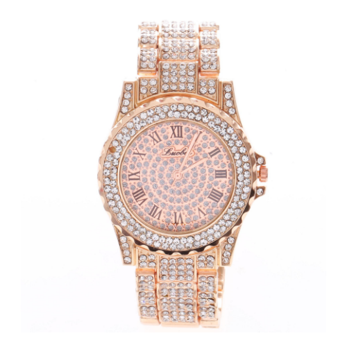 Luxury Full Crystal Women Male Watch Ladies Fashion Stainless Steel Quartz Wristwatch Image 1
