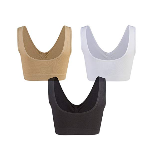Womens Sports Bra Comfortable Wirefree Yoga Gym Vest With Removable Pads Image 4