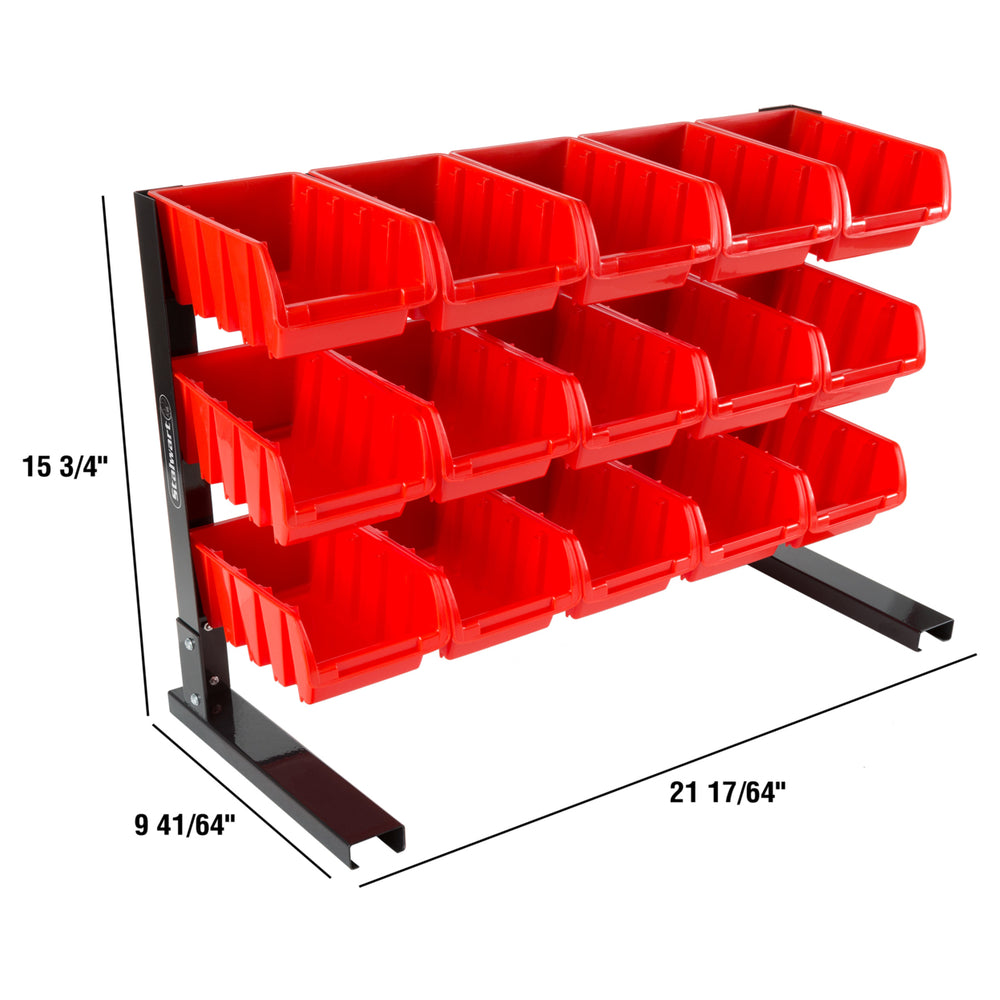 15 Bin Storage Rack Organizer- Durable Carbon Steel Stackable Drawers CraftsOffice Supplies Image 2