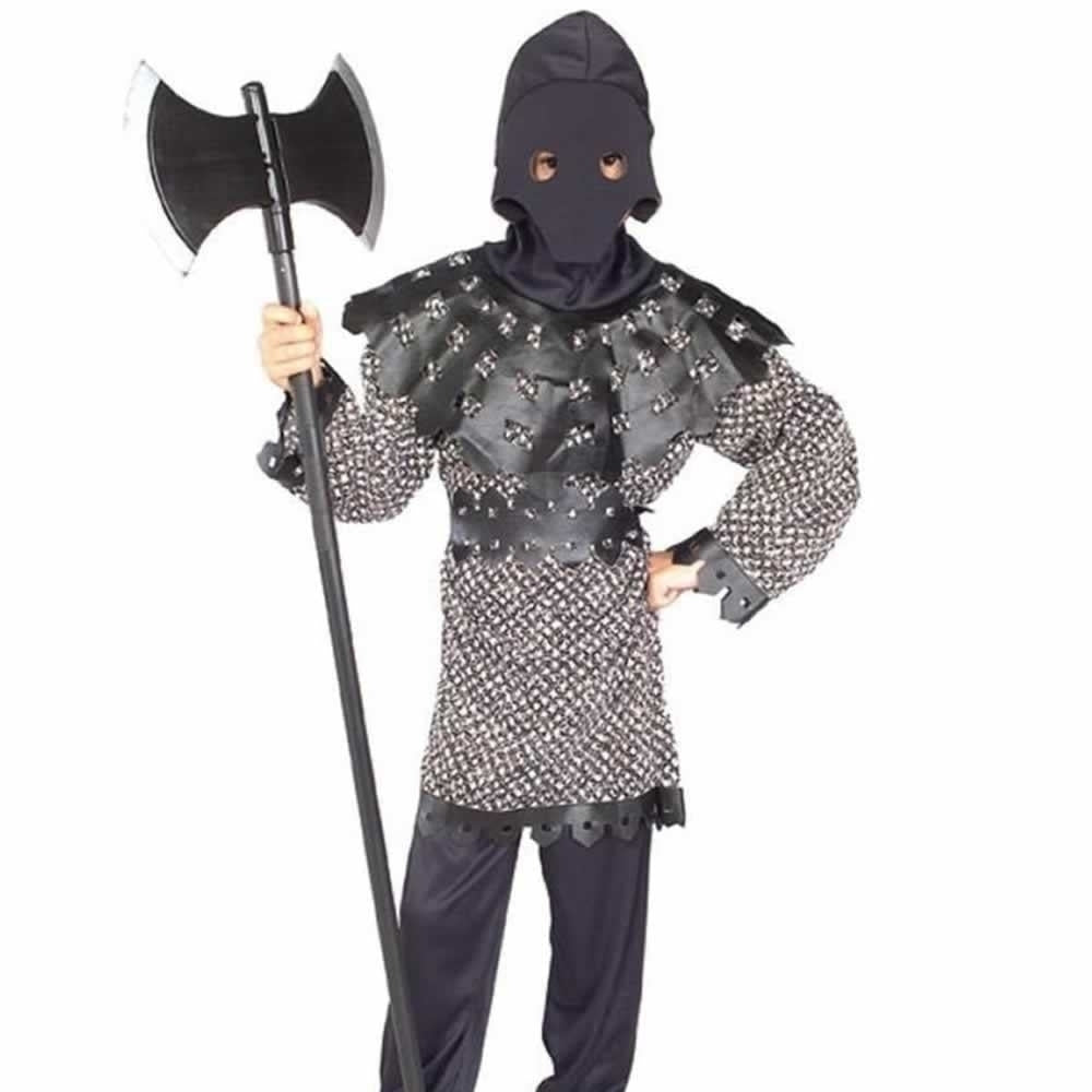 Medieval Knight Executioner Kids size S 4/6 Costume Cowl Tunic Renaissance Rubies Image 2