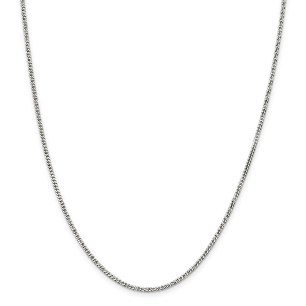 Solid Sterling Silver Curb Chain Necklace 925 Stamped Sterling Silver Image 2