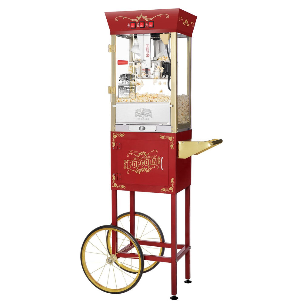 Great Northern Popcorn Red Matinee Style Popcorn Popper with Cart8 Ounce Image 2
