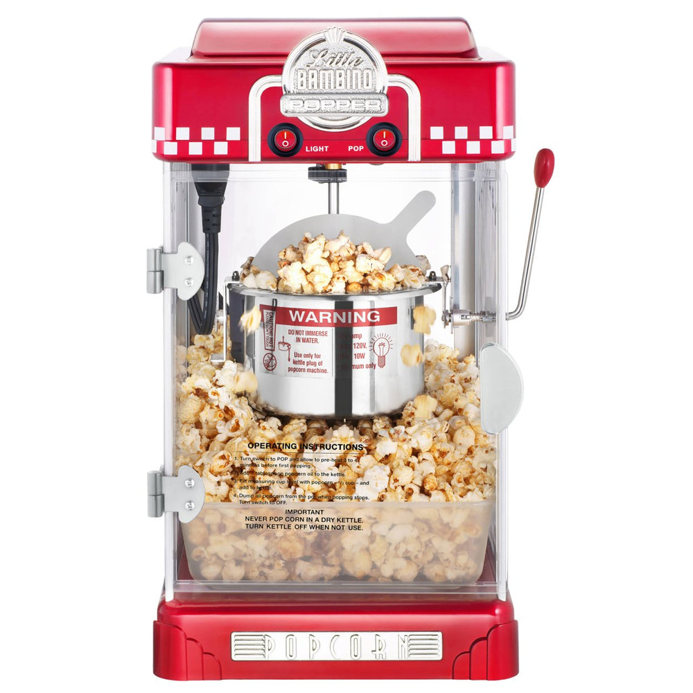 Great Northern Red Little Bambino Table Top Retro Popcorn Popper2.5 oz Image 2
