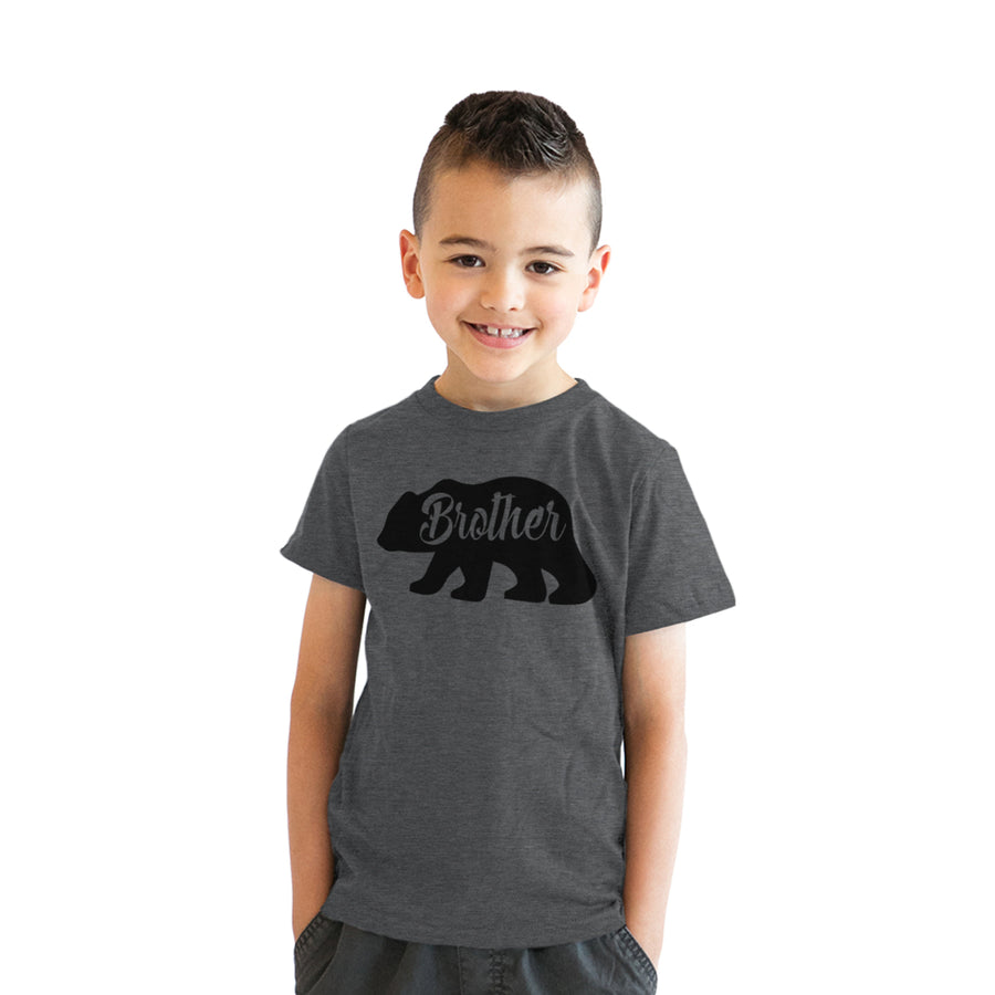 Youth Brother Bear T shirt Cute Funny Family Sibling Tee Cool For Kids Image 1