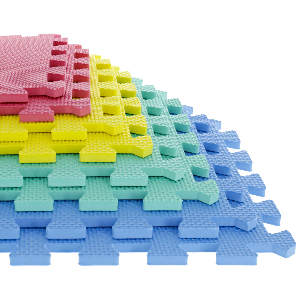 8 Pc Foam Flooring Mat Kids Exercise Yoga Colorful 12 x 12 Inch 8 Square Feet Image 2