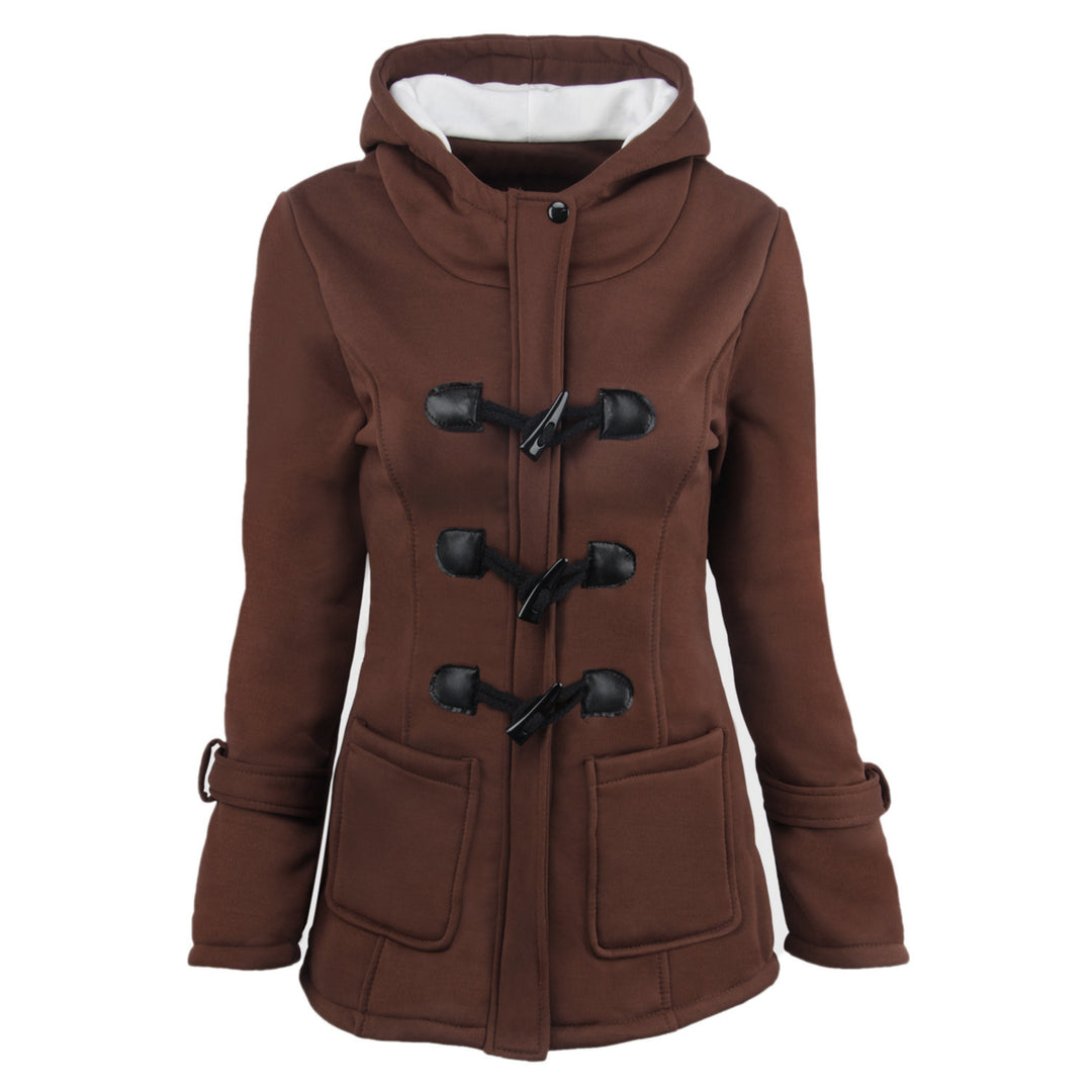 Horn Buckle Coat Female Thickening Image 3