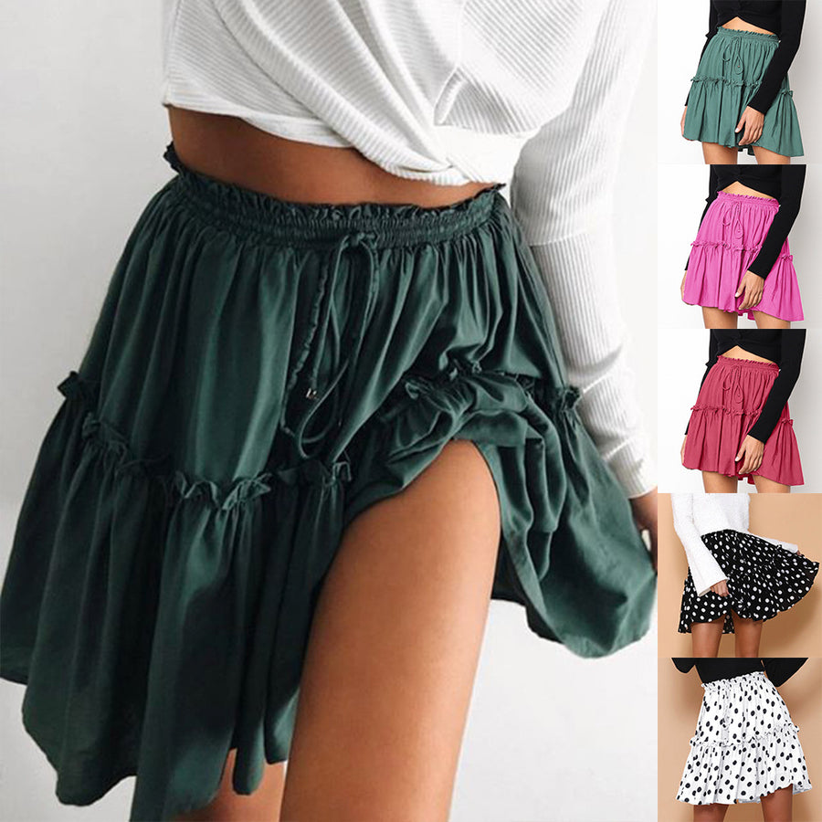 Large Pleated Straps Skirt Image 1