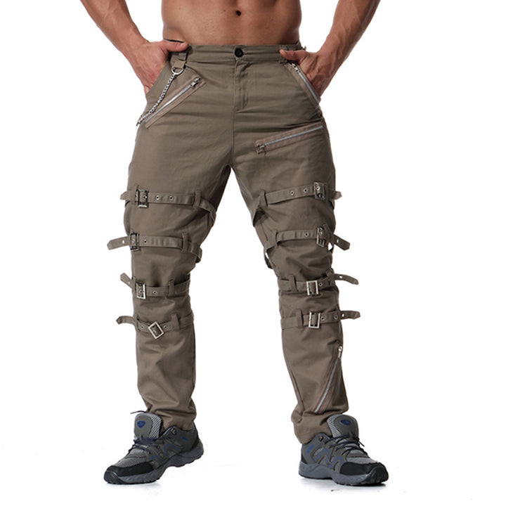 Youth Personality Metal Decorative Casual Pants Image 3