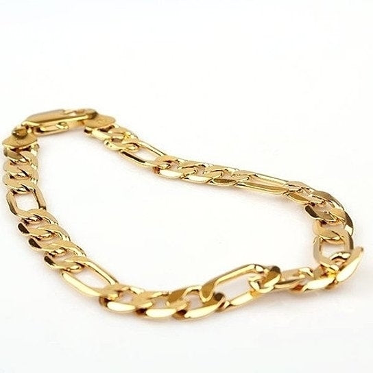 14K Gold Filled  Figaro Bracelet Image 1
