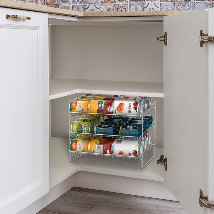 Kitchen Pantry Can Dispenser Holder Metal Rack 36 Food Cans Storage Space Saver Image 4