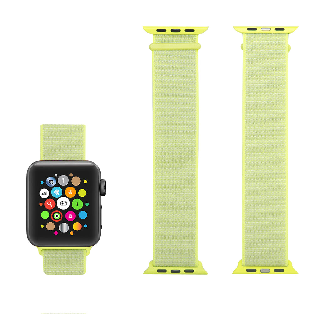 Soft Breathable Woven Nylon Replacement Sport Loop Band for Apple Watch Series 3,2,1 - 38MM Image 2