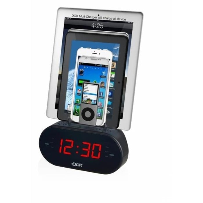 Easy Dok Alarm Clock with Universal Smart Phone Cradle Image 1