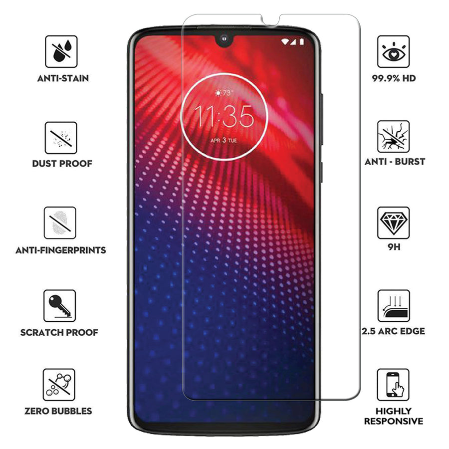 For Motorola Moto Z4 Play / XT1980 Tempered Glass Screen Protector Image 1