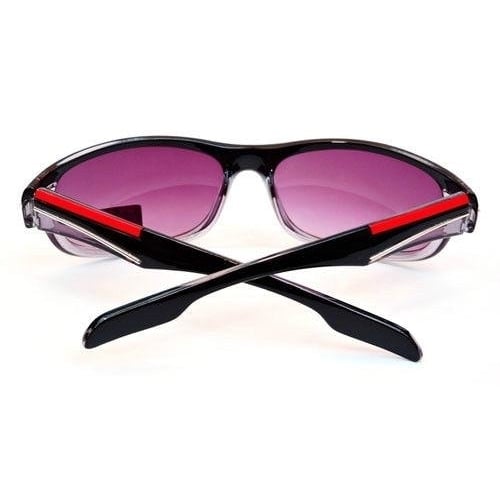 Black Red Sport Design Square Plastic Frame UV400 Unisex Sunglasses Image 4