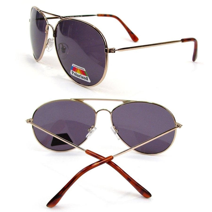 Aviator Polarized Unisex Sunglasses Glare Blocking Image 3