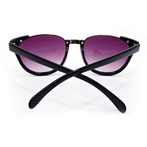 Clubmaster Semi Frame Black Tortoise Womens Fashion Sunglasses Image 3