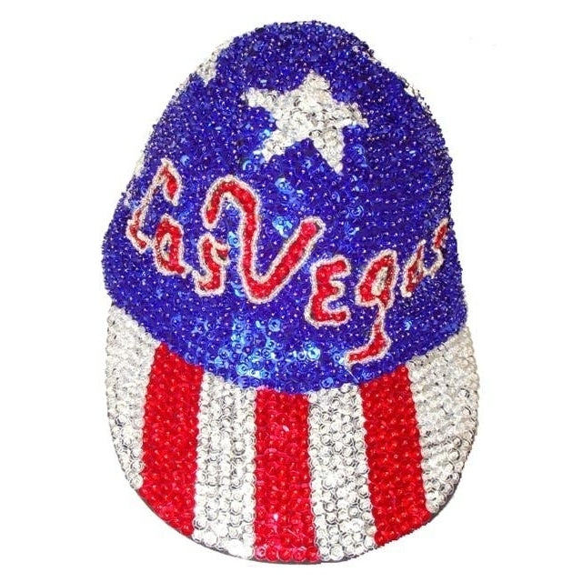 Sequin Baseball Cap USA Las Vegas Image 1
